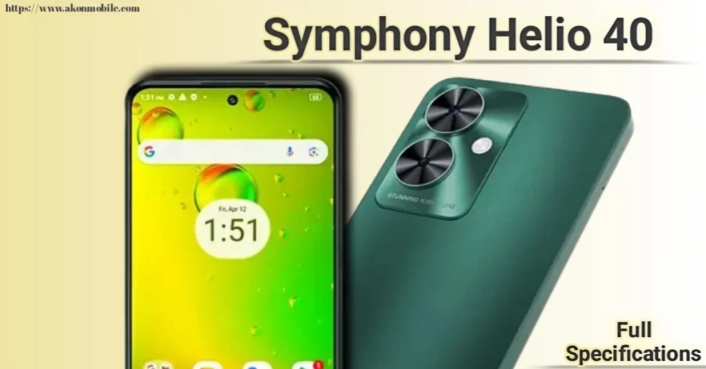 Symphony Helio 40 Price in Bangladesh and Main Subject
